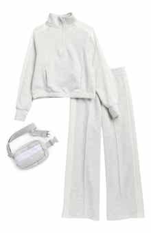 90 DEGREE BY REFLEX Kids' Half Zip Sweatshirt, Pants & Belt Bag Set