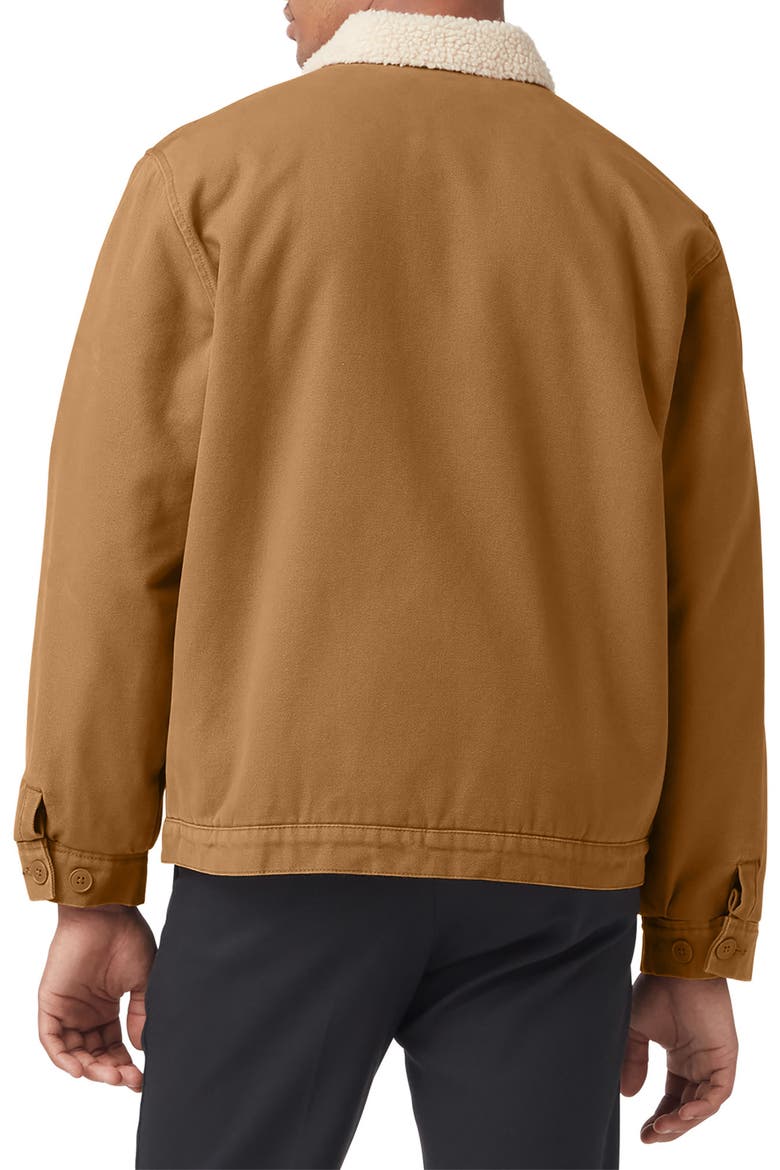 Duck Canvas Fleece Lined Work Jacket, Alternate, color, STONEWASHED BROWN DUCK