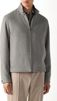 ZEGNA Water Repellent Wool & Cashmere Flannel Jacket