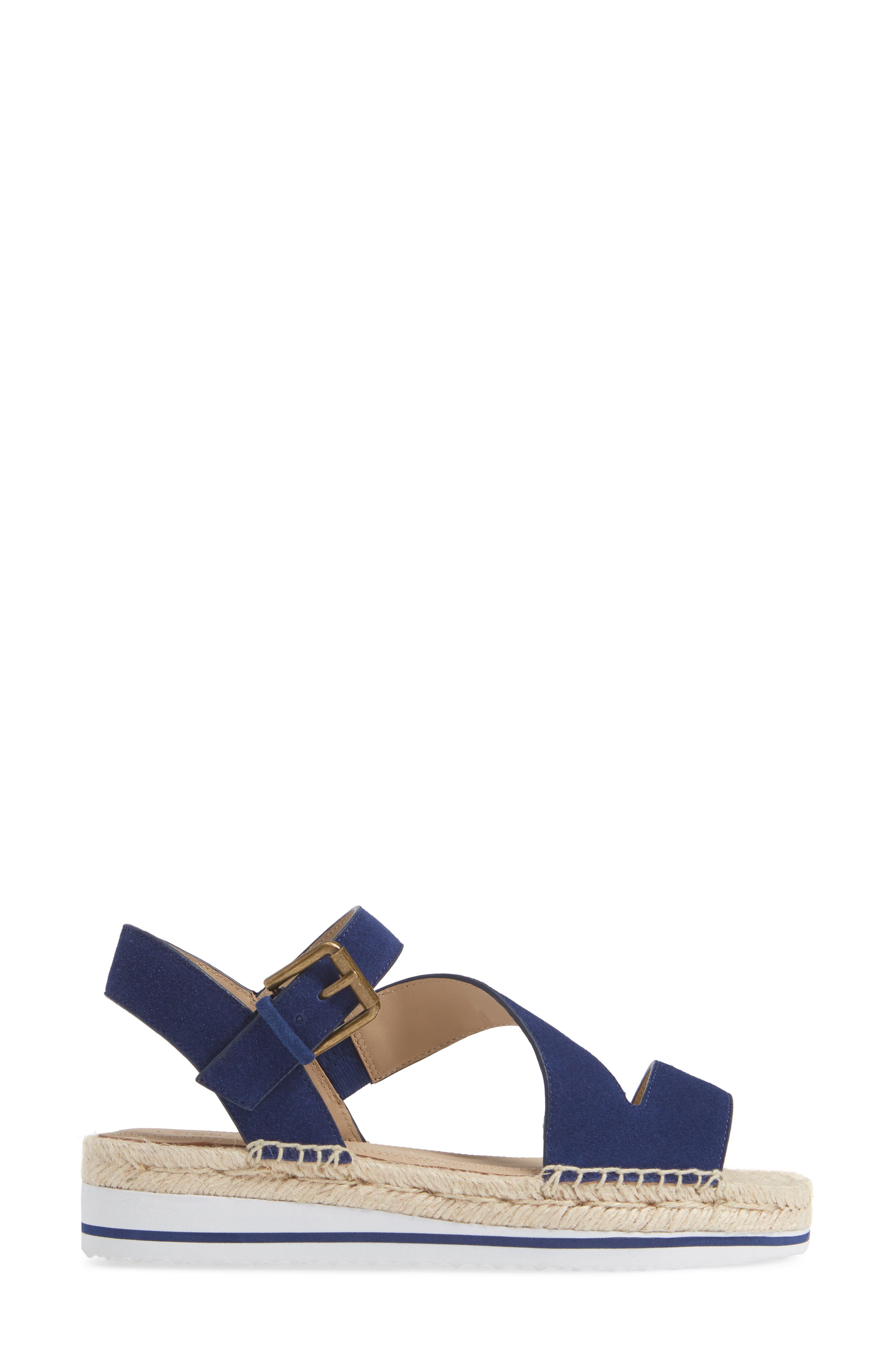 Areanna Strappy Espadrille Sandal, Alternate, color, COBALT SUEDE