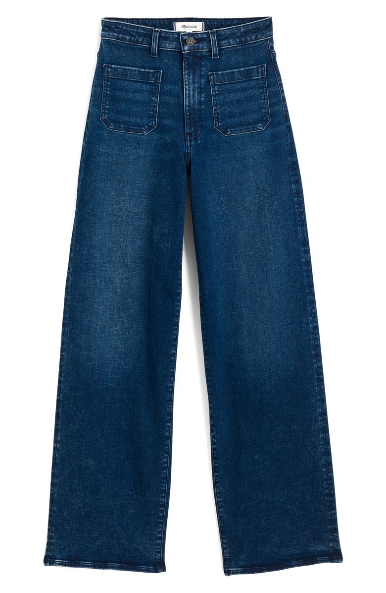 Madewell The Curvy Emmett Wide Leg Jeans, Alternate, color, Nighthawk Wash