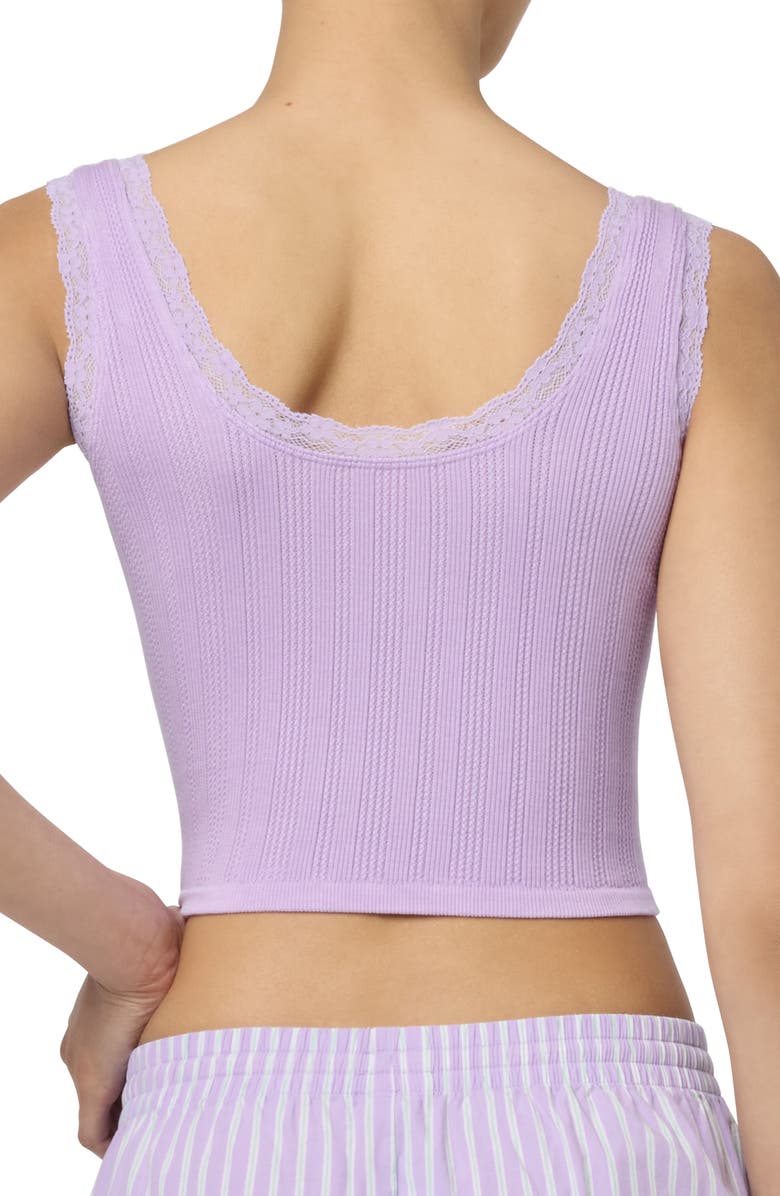 Florence by Mills Lace Trim Crop Tank, Alternate, color, Millie Lavender