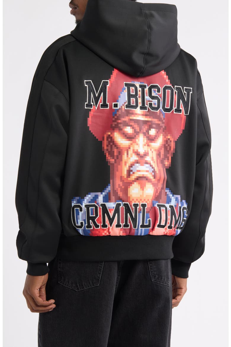x Street Fighter II M Bison Padded Jacket, Alternate, color, BLACK