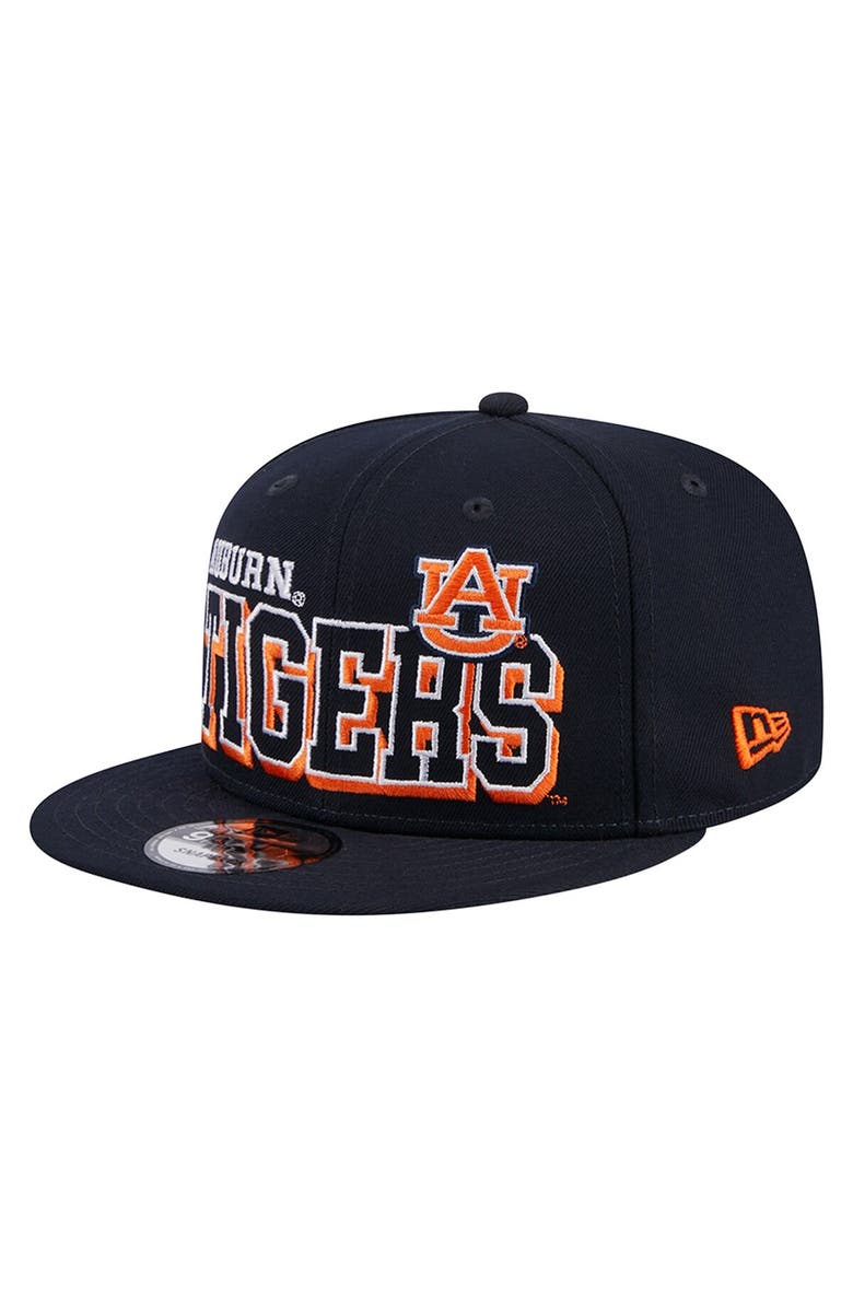 New Era Men's New Era Navy Auburn Tigers Game Day 9FIFTY Snapback Hat, Main, color, Navy