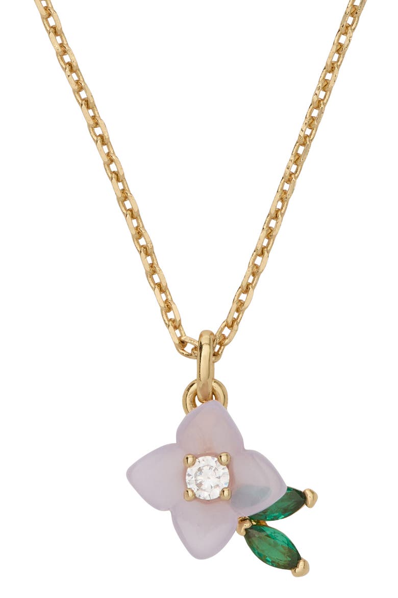 appreciate you flower pendant necklace, Main, color, BLUE MULTI