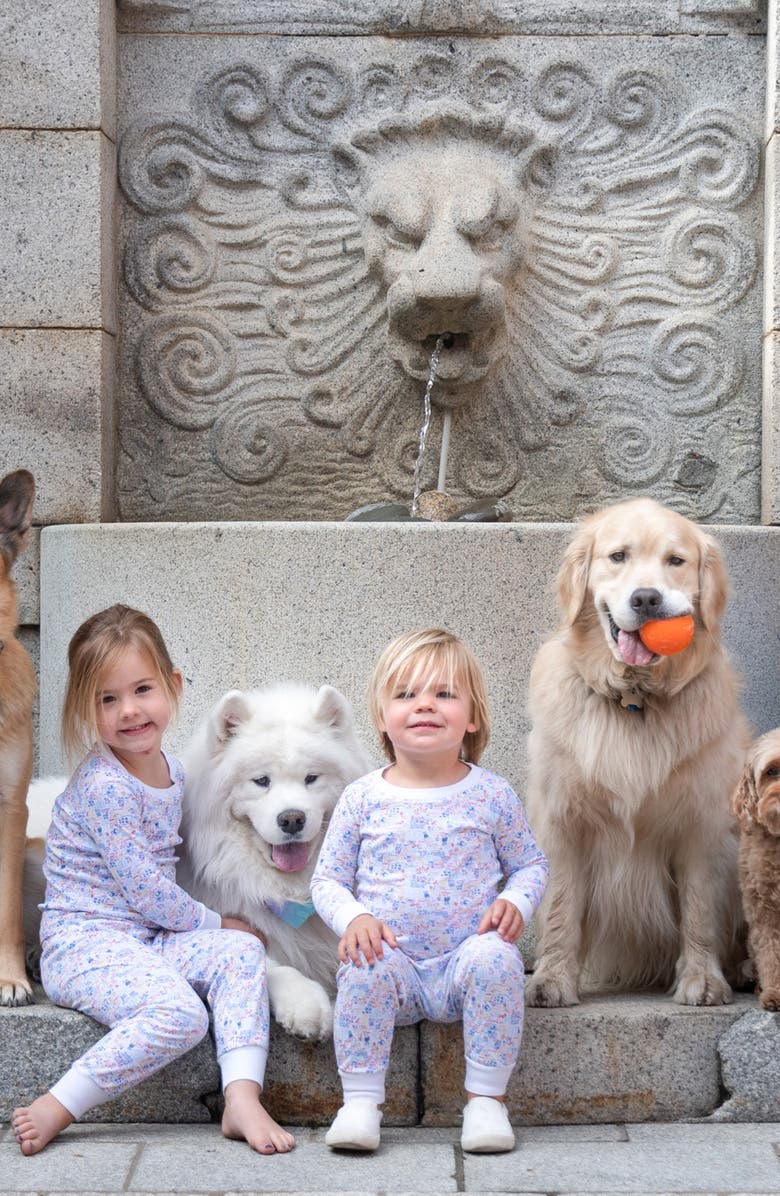 JOY STREET Dog Party Fitted Two-Piece Pajamas, Alternate, color, 