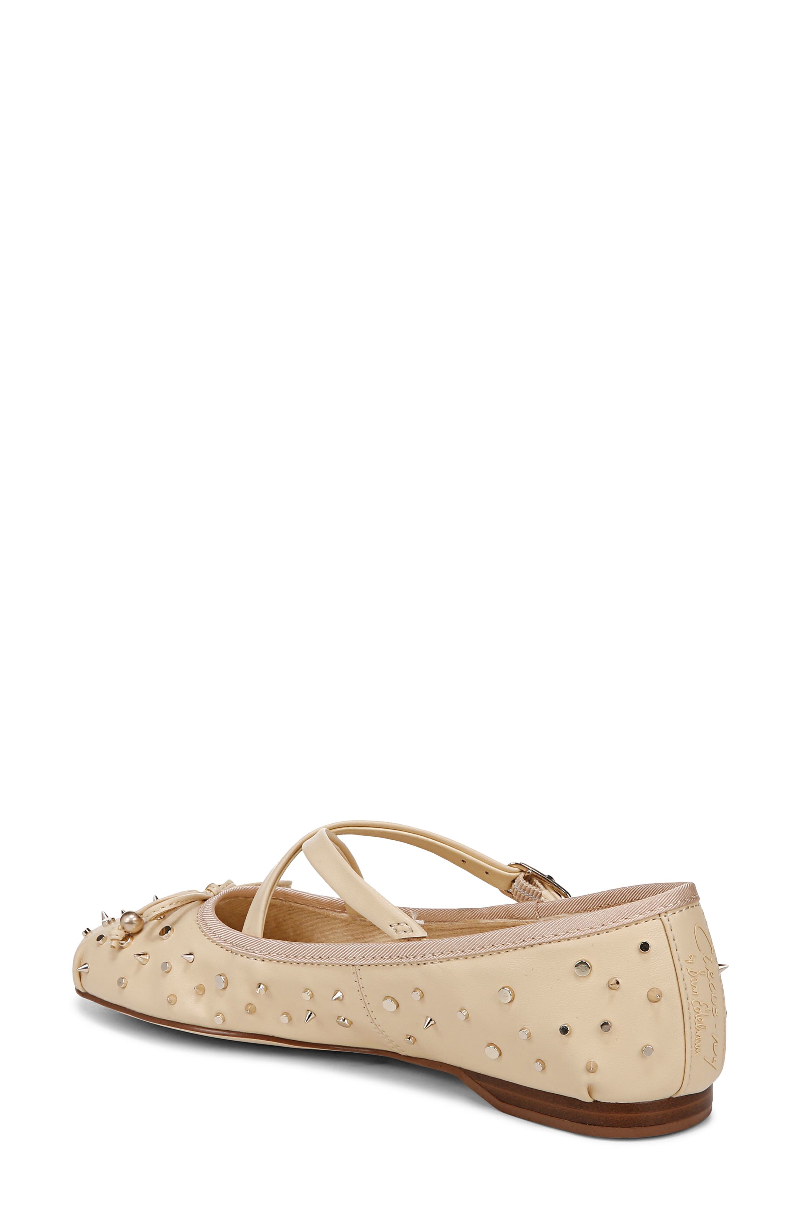 Circus NY by Sam Edelman Zuri Stud Mary Jane Flat, Alternate, color, Eggshell