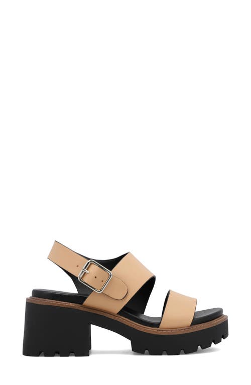 Mia Sheska Slingback Platform Sandal In Tan