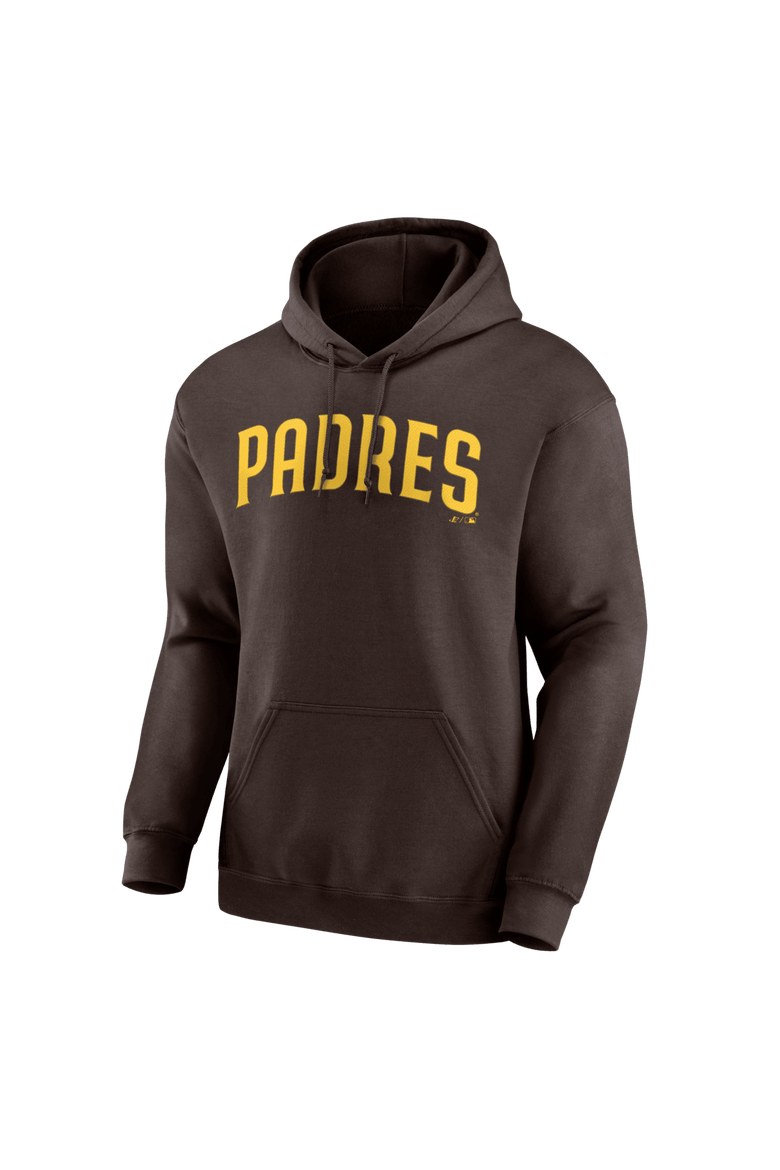 Men's Logo Athletic Brown San Diego Padres Wordmark Hoodie, Alternate, color, Brown
