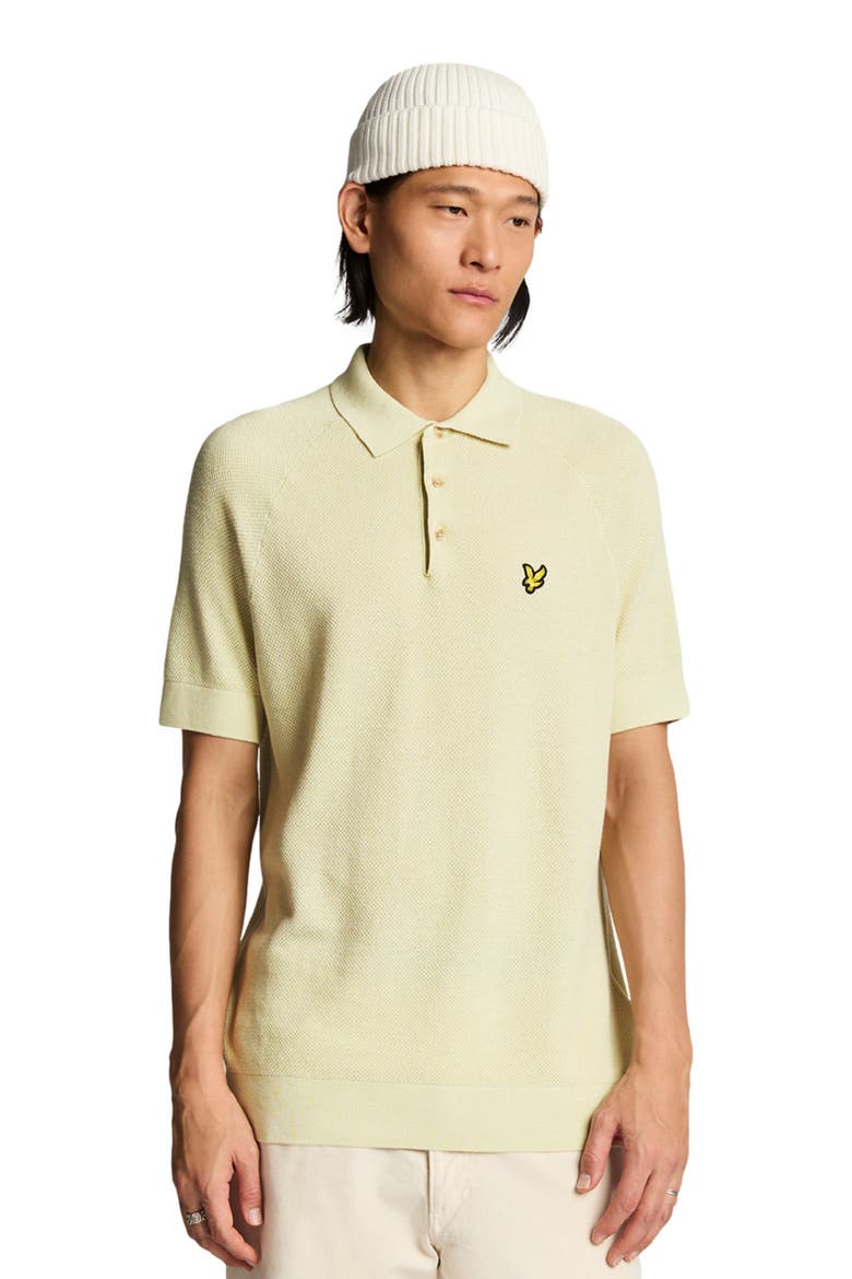 Linen Blend Knitted Polo, Alternate, color, Luna