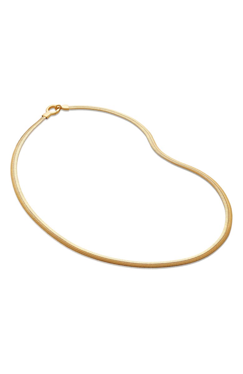 Monica Vinader Wide Snake Chain Necklace, Main, color, 18Ct Gold Vermeil/ Ss