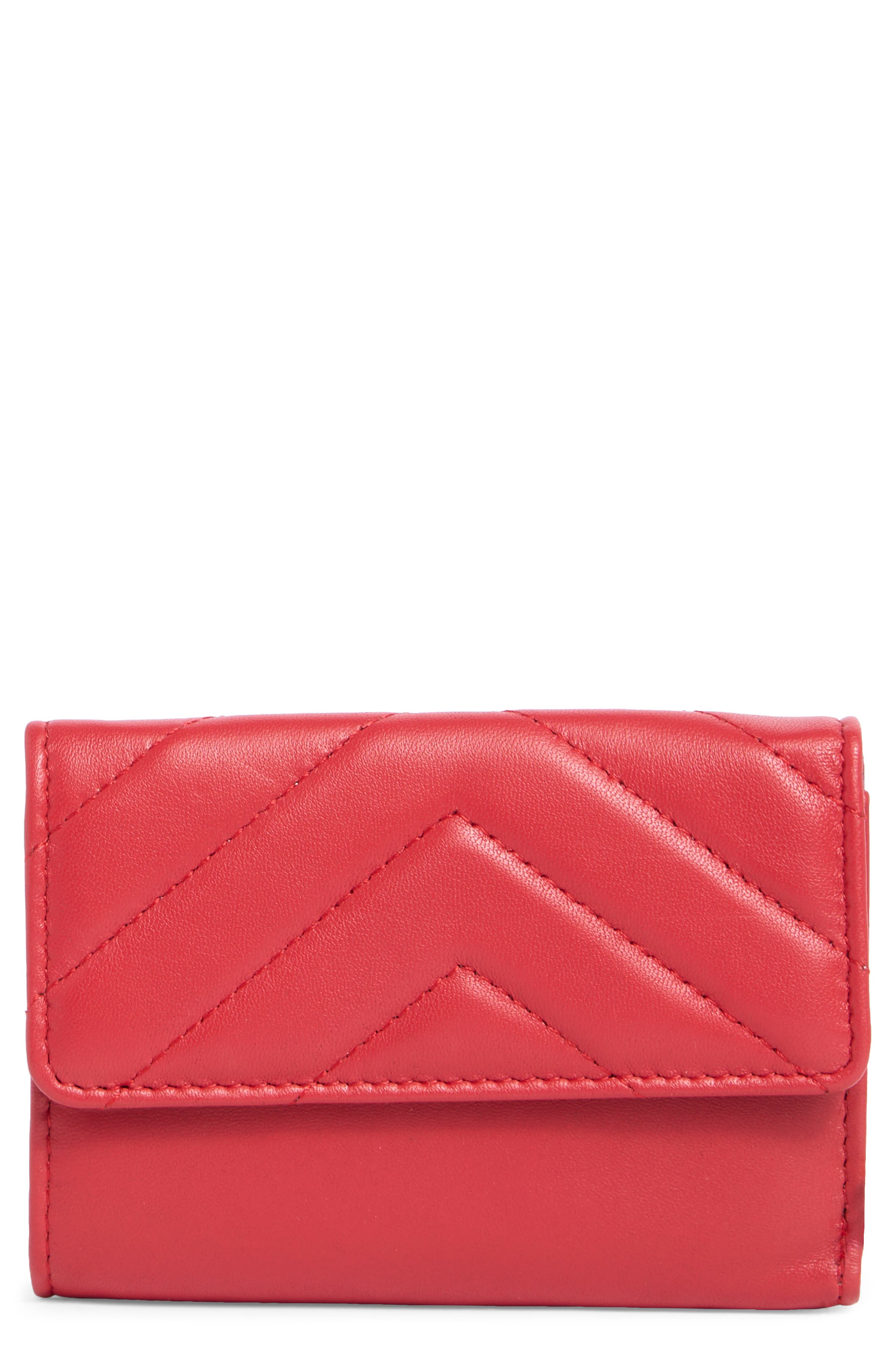 MUNDI SMALL LEATHER GOODS Quilted Trifold Leather Wallet