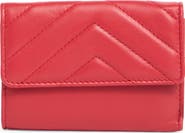 MUNDI SMALL LEATHER GOODS Quilted Trifold Leather Wallet