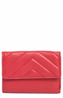 MUNDI SMALL LEATHER GOODS Quilted Trifold Leather Wallet