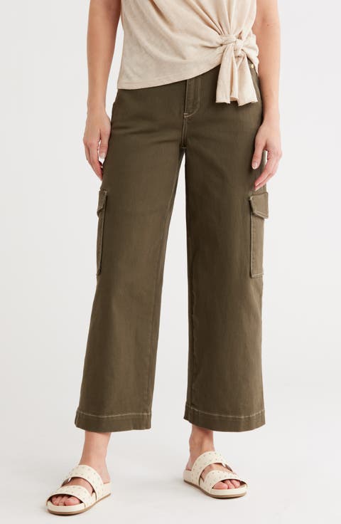 Crop Wide Leg Cargo Pants