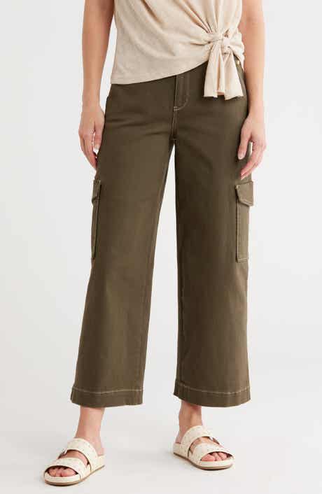 Democracy Crop Wide Leg Cargo Pants
