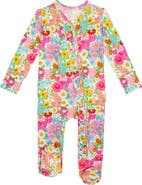 Posh Peanut Ruffle Fitted Footie Pajamas