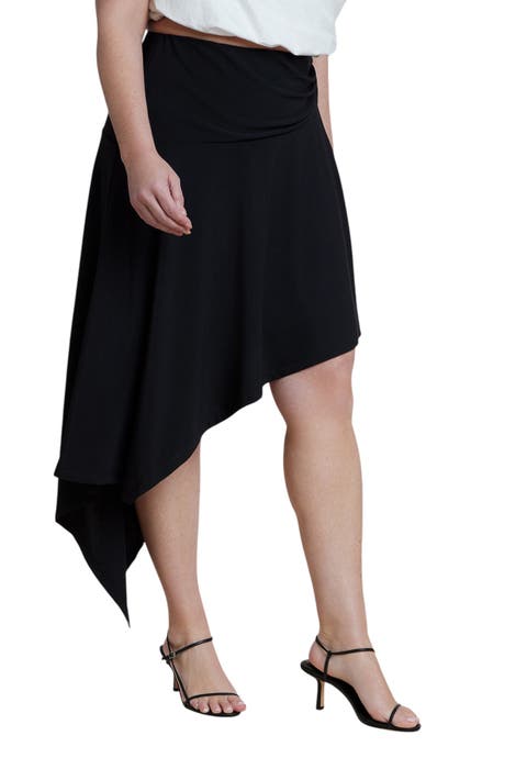 Asym Hem Jersey Skirt