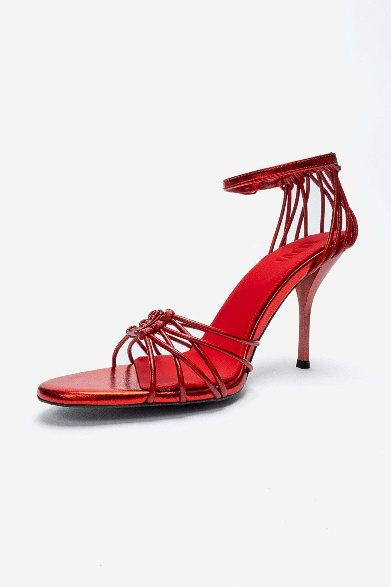 Arona Ankle Strap Stiletto Sandal, Alternate, color, Red