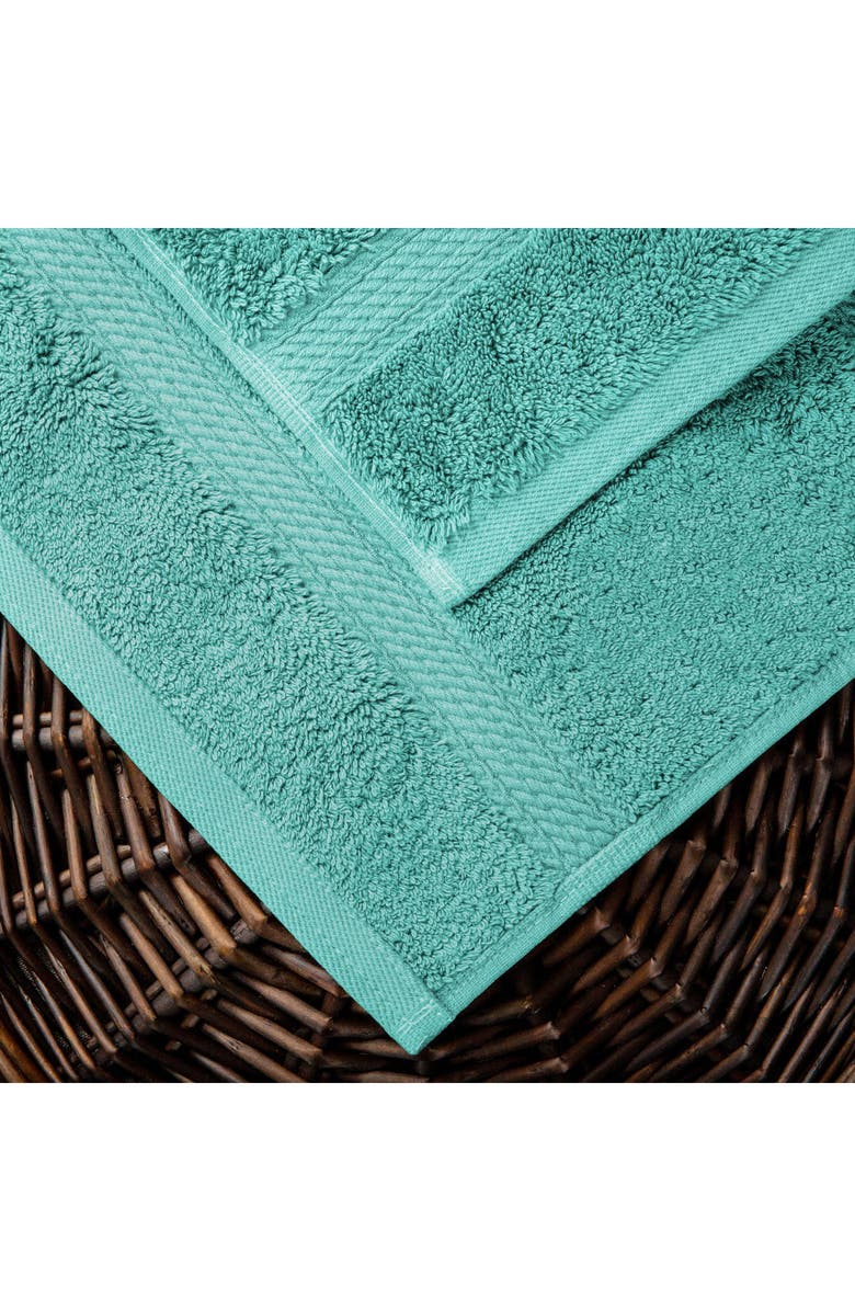 Superior Egyptian Cotton 10-Piece Towel Set, Alternate, color, Turquoise