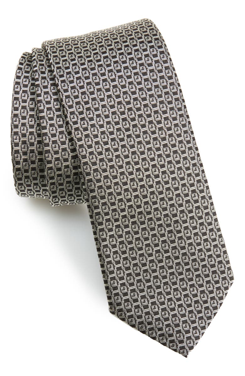 FERRAGAMO Salvatore Ferragamo Ischi Geometric Silk Tie, Main, color,