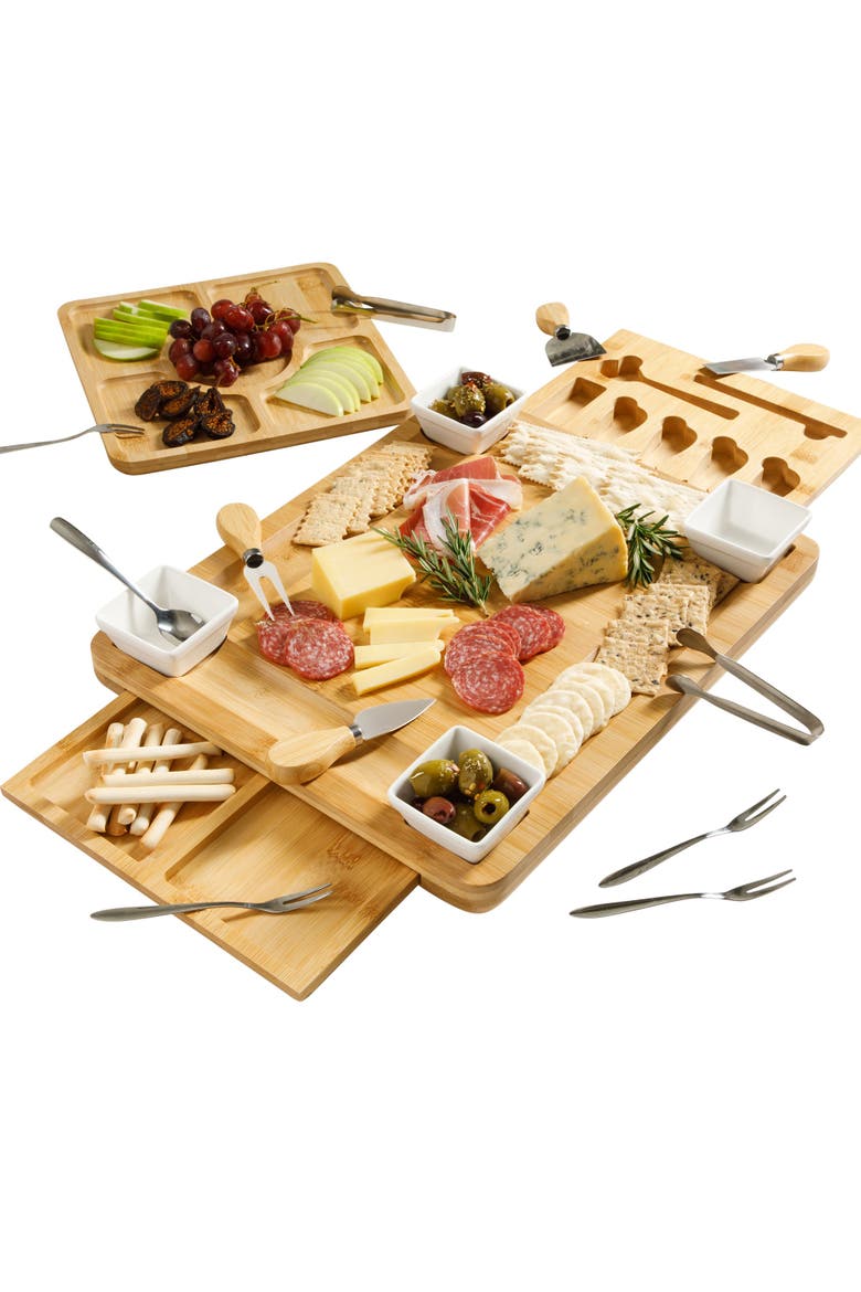 Rustic Inspirations 18-Piece Charcuterie Board Set, Alternate, color, Natural