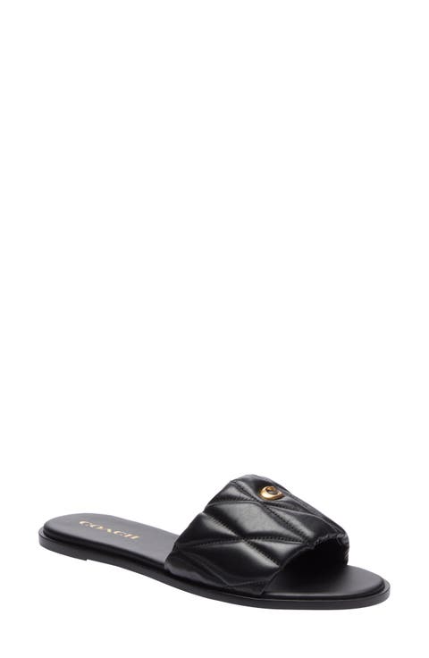 Holly Quilted Slide Sandal (Women)