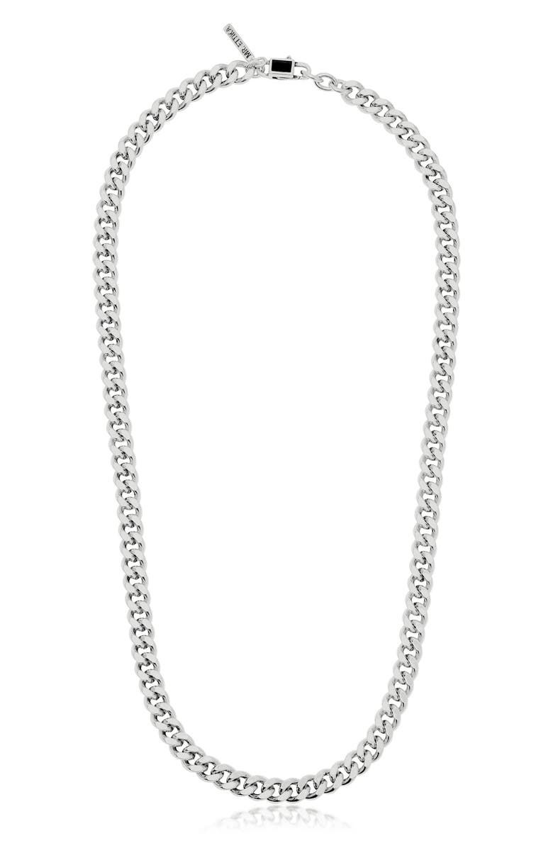 Mr. Ettika Men's Curb Chain Necklace, Main, color, Silver
