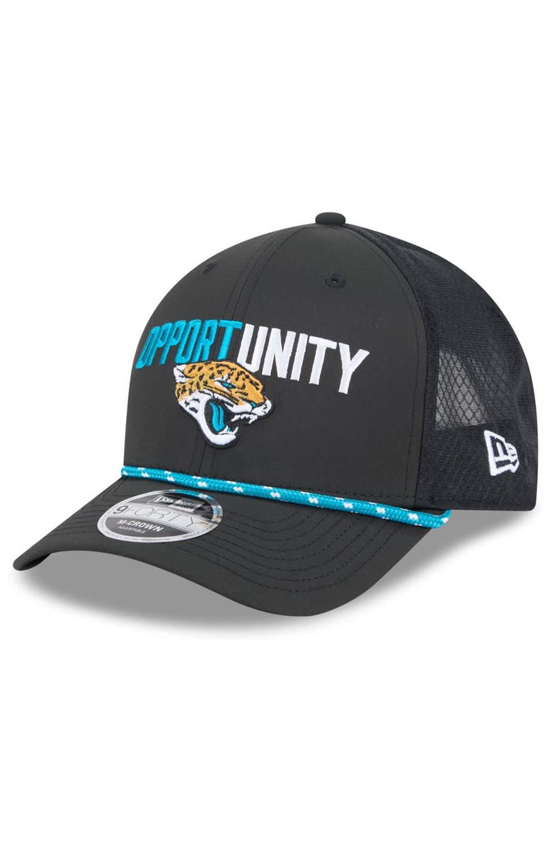New Era Men's New Era Black Jacksonville Jaguars 2025 Inspire Change 9FORTY M-Crown Adjustable Hat, Alternate, color, Black
