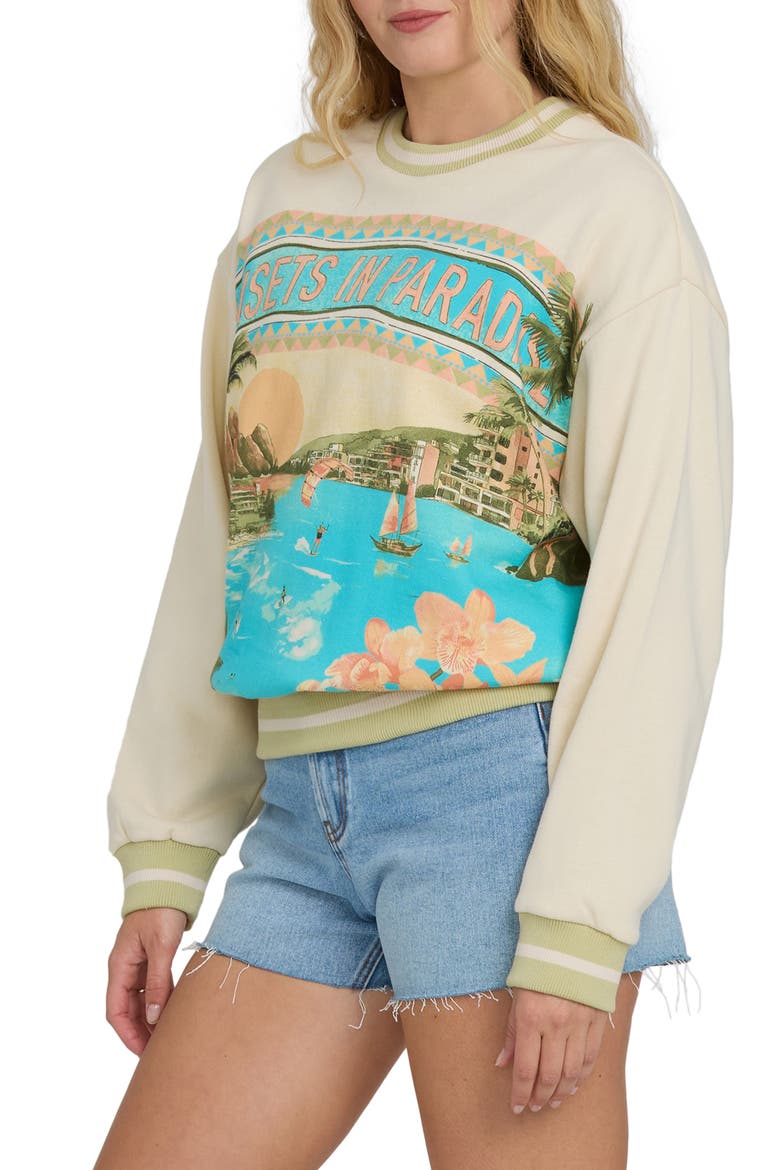 Summer Dream Kendal Crewneck Sweatshirt, Alternate, color, WHITE CAP