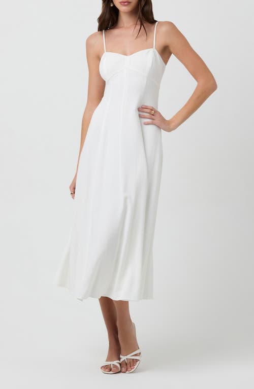 Astr The Label Linen Blend Midi Dress