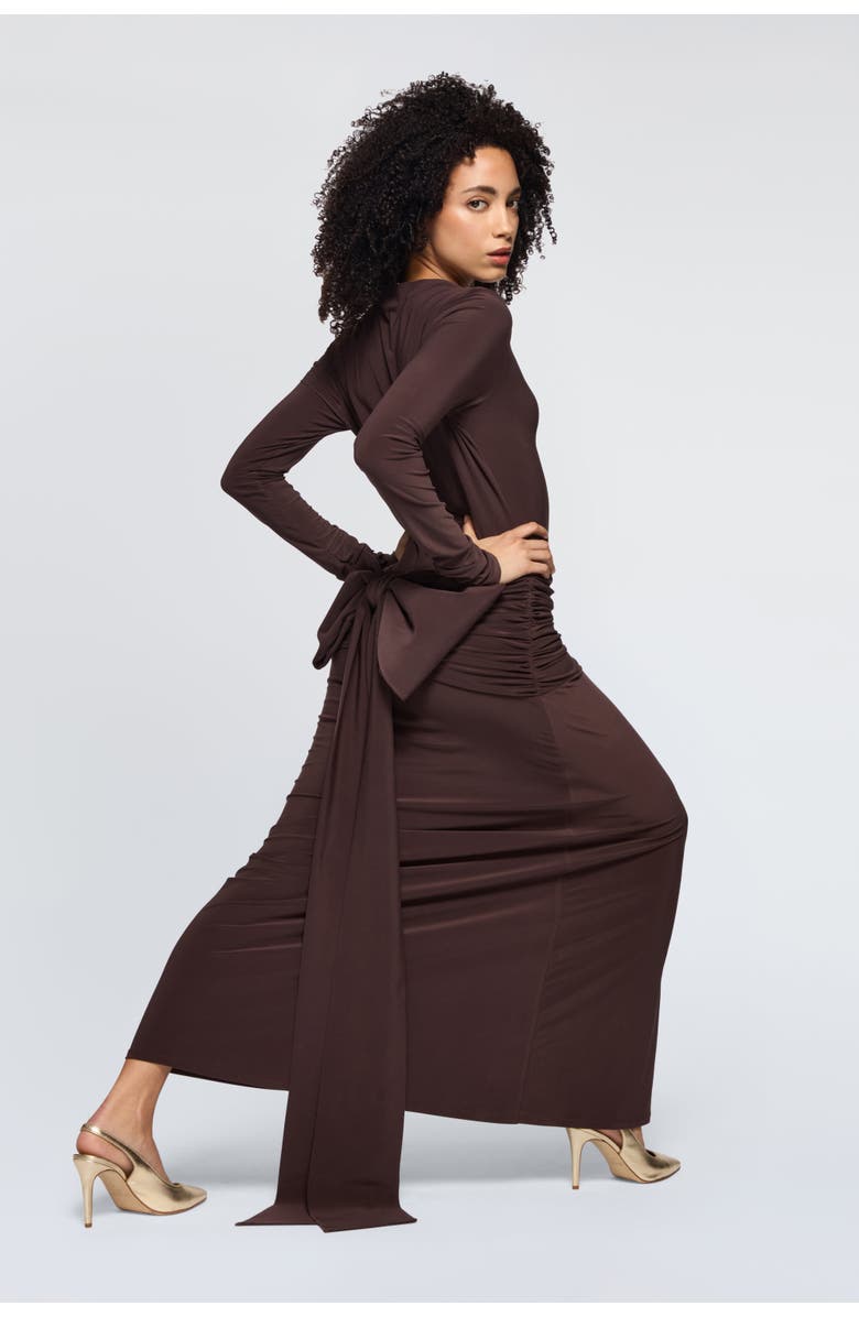 Daska Bo Dress, Alternate, color, Brown