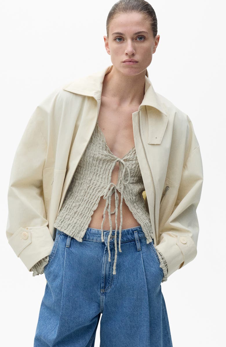 MANGO Dart Bermuda Denim Shorts, Alternate, color,