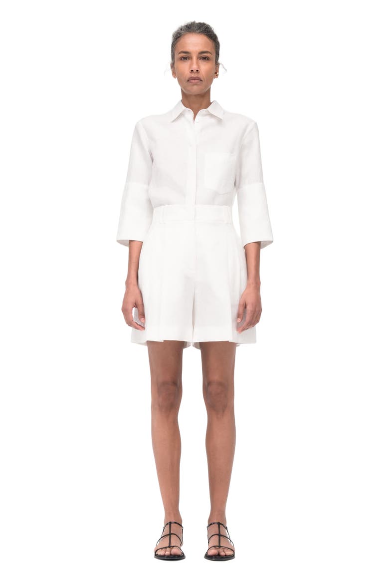 Pleated Short, Main, color, WHITE