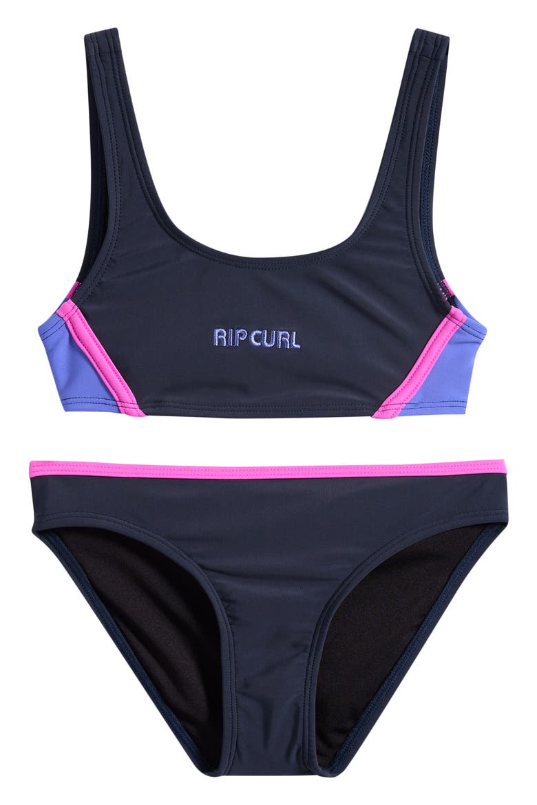 Kids' Surf Revival Two-Piece Swimsuit, Main, color, NAVY