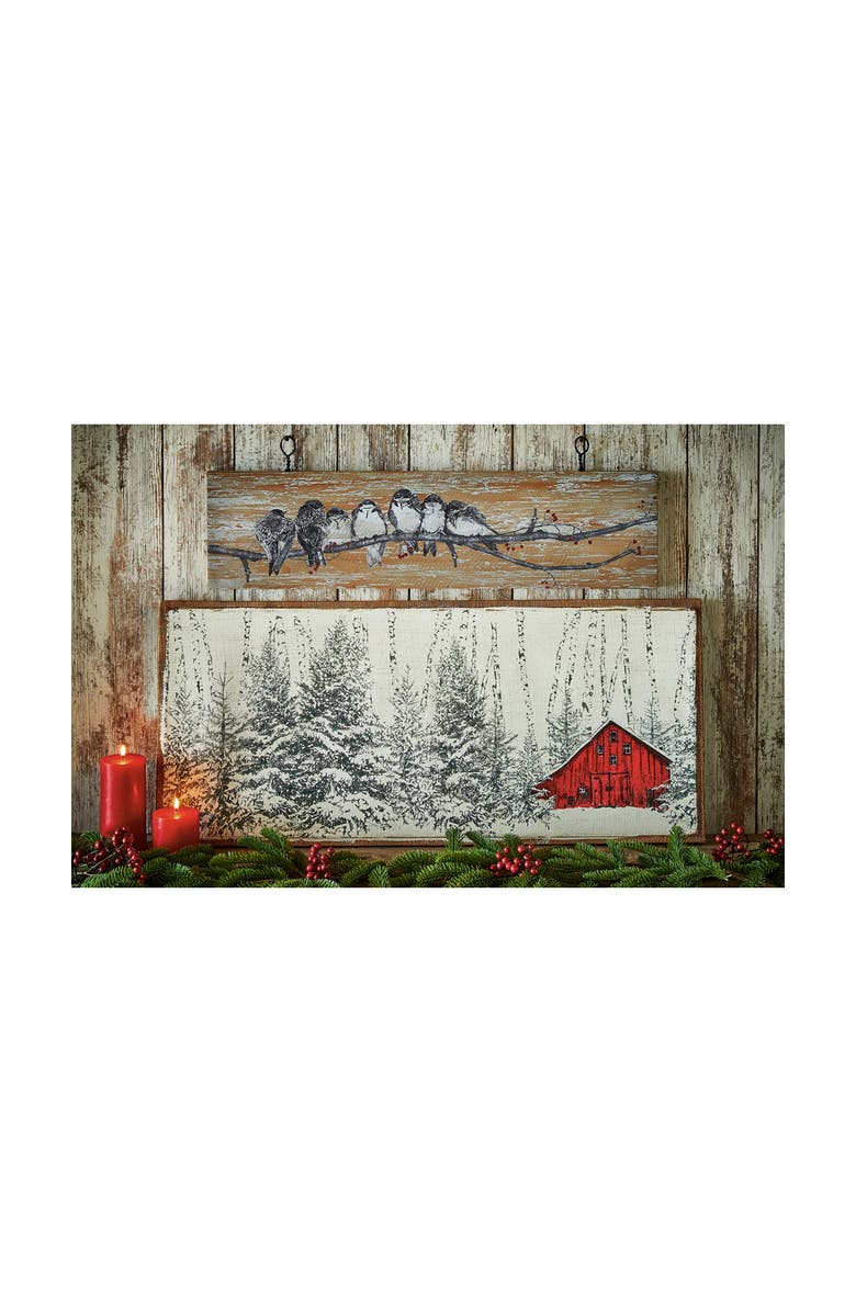 tag Winter Bird Wall Art Gray Multi Wood Decor for Christmas, Alternate, color, Gray