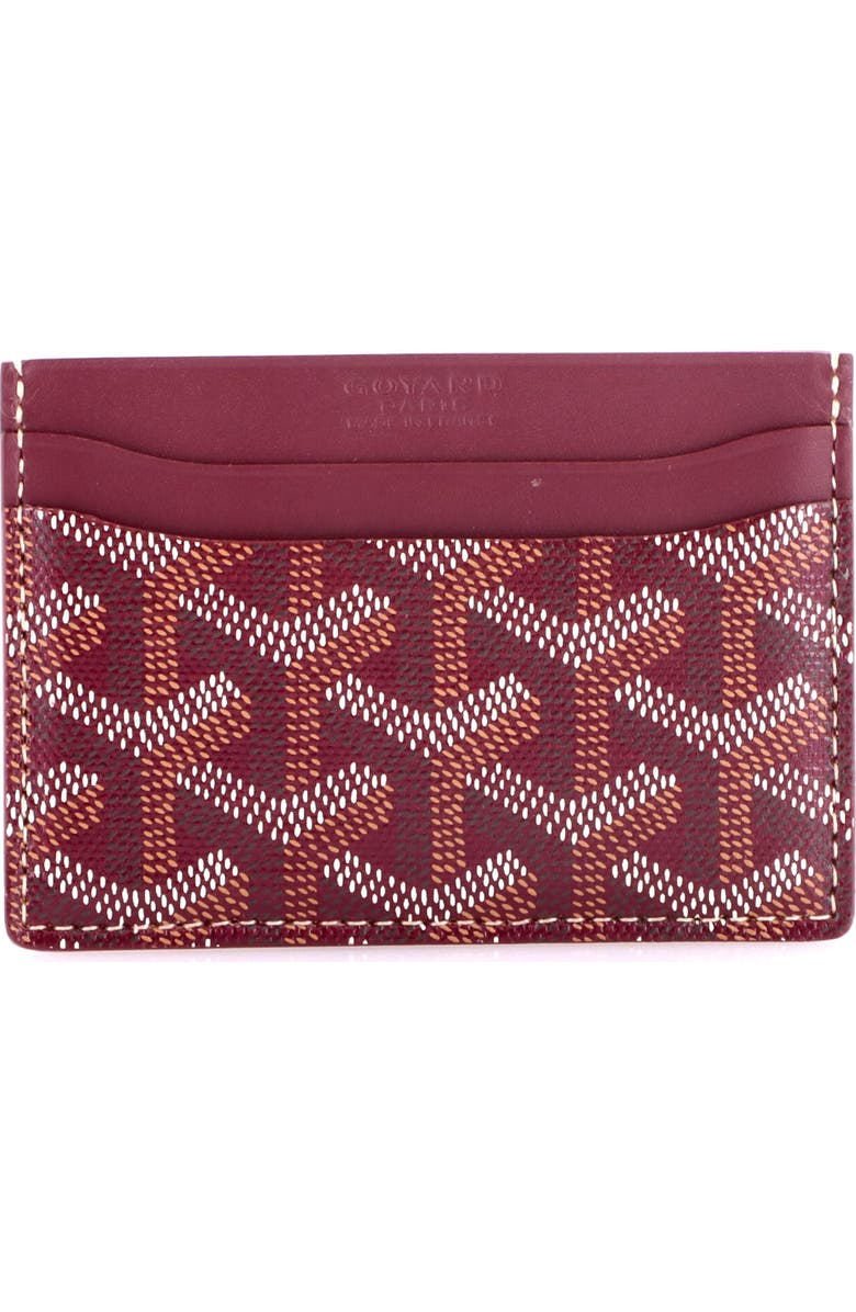Pre-Owned Goyard Saint Sulpice Card Holder Coated Canvas, Main, color, Red
