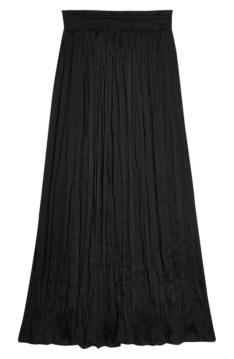 Topshop Pleated Crushed Satin Skirt, Alternate, color,