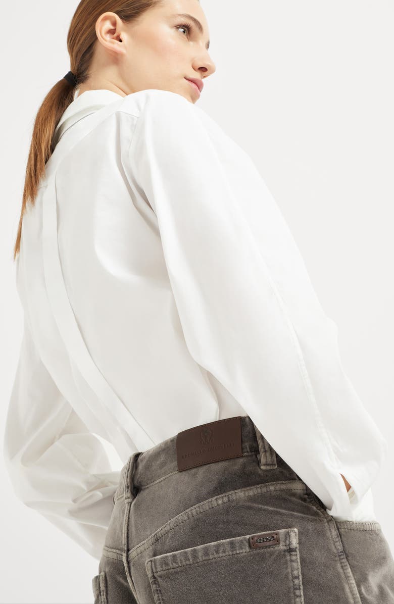 Brunello Cucinelli Garment-dyed Loose trousers, Alternate, color, 