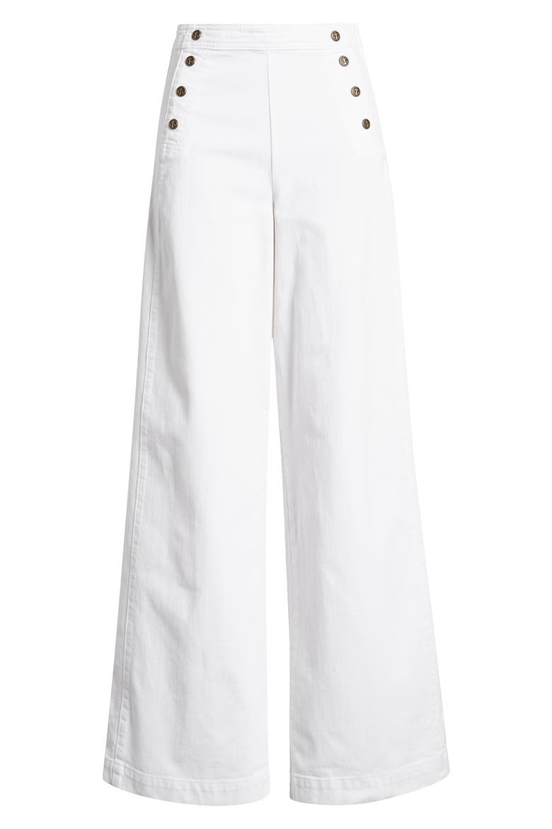 Sailor High Waist Wide Leg Jeans, Alternate, color, WHITE