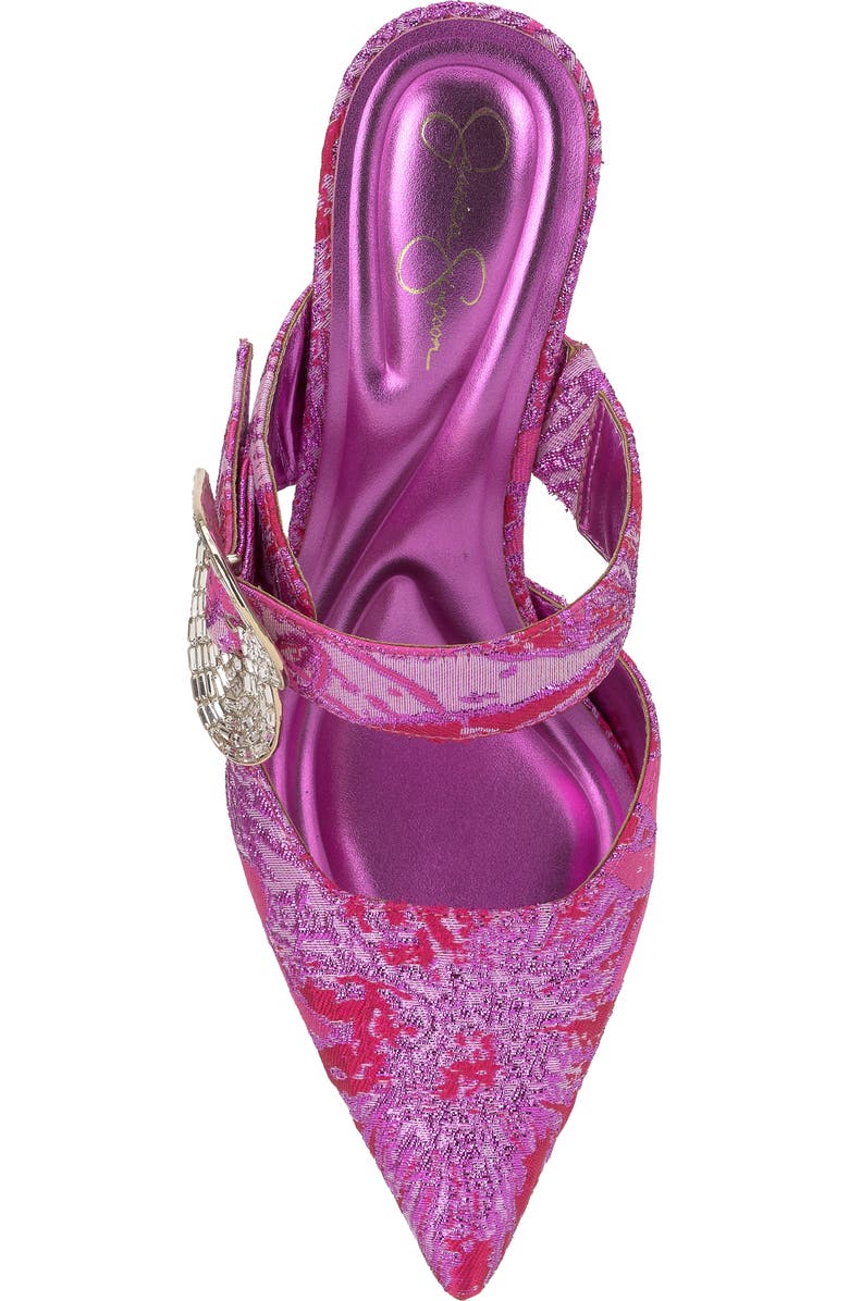 Jessica Simpson Favica Embellished Satin Slide Mule, Alternate, color, Pink/ Red Combo
