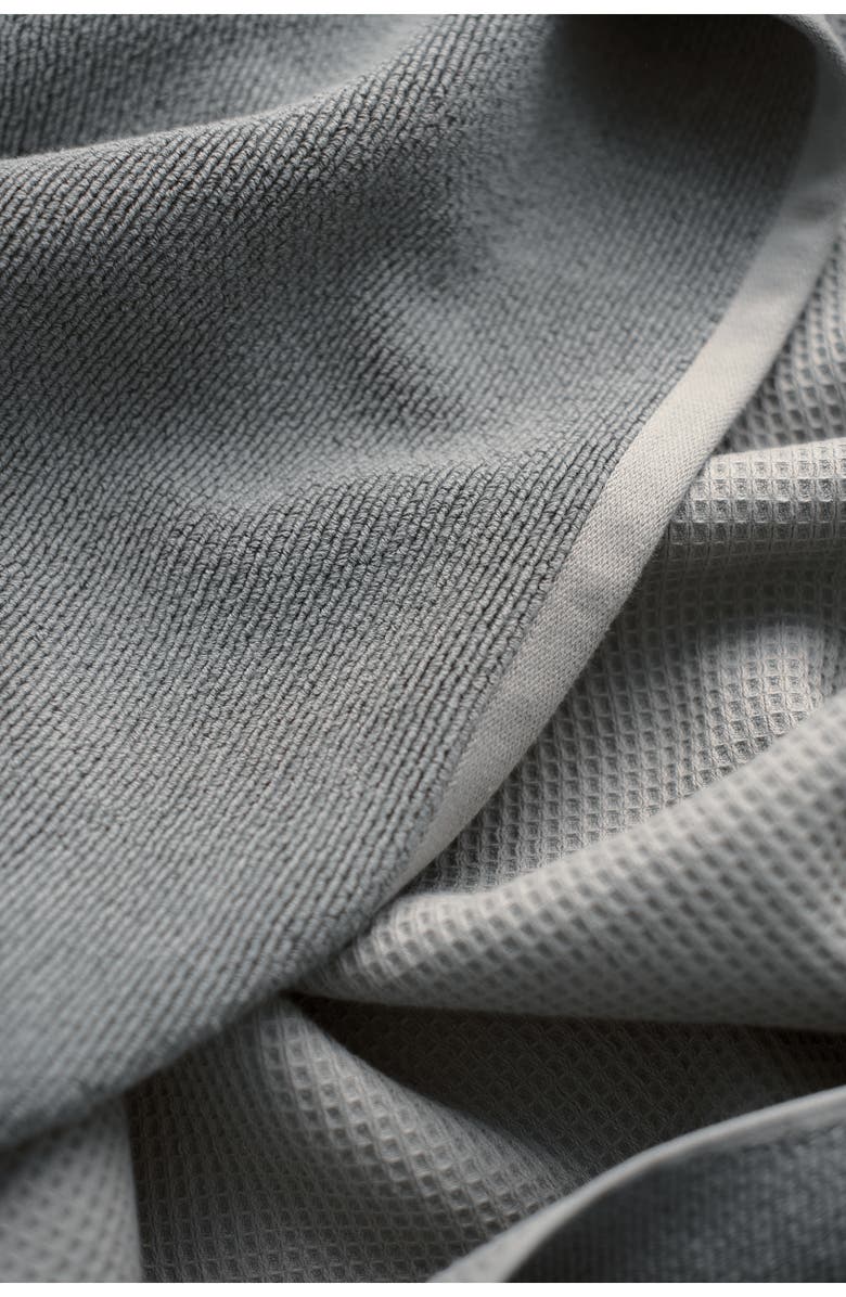 Cozy Earth Waffle Bath Towel, Alternate, color, Charcoal
