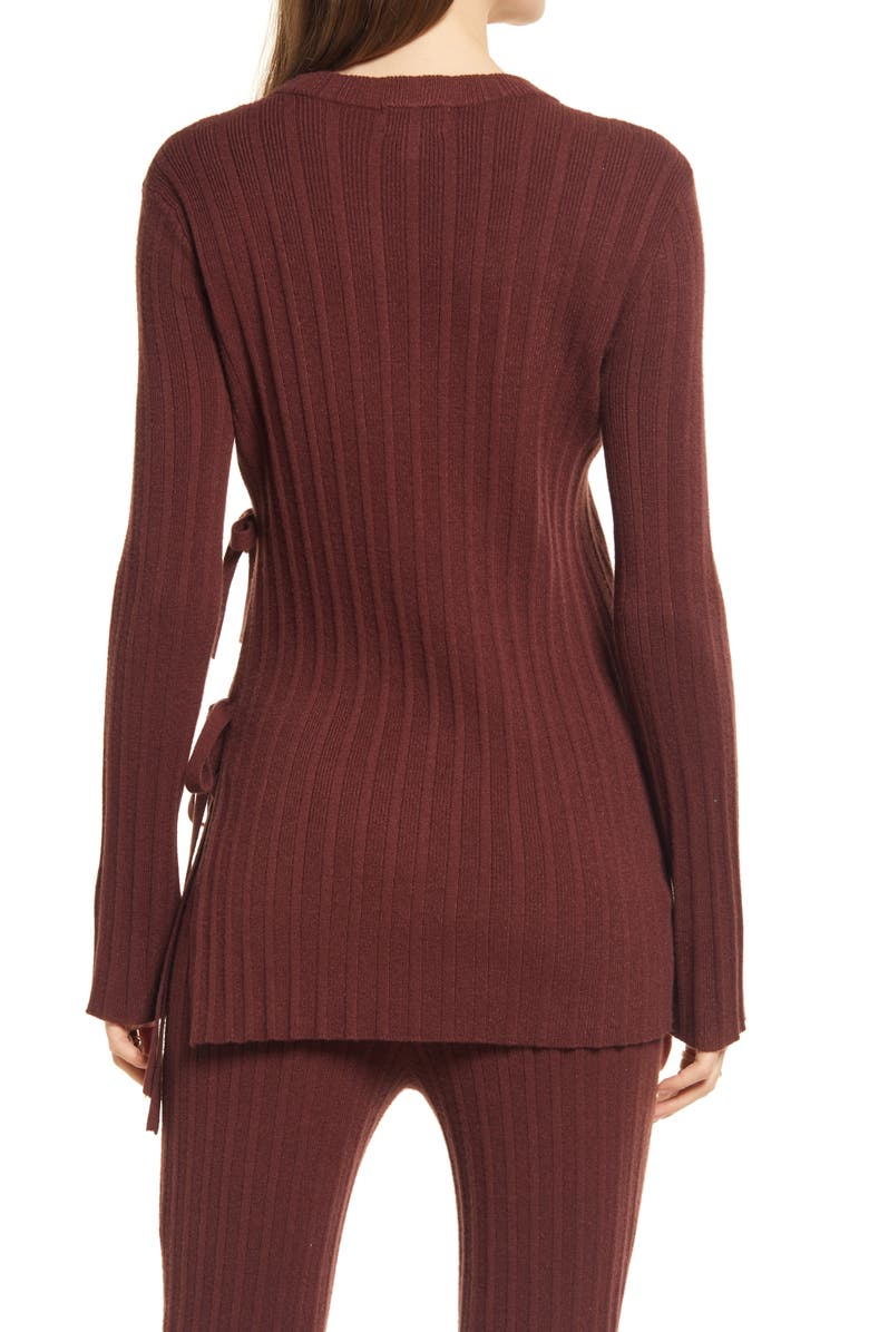 Open Edit Side Tie Sweater, Alternate, color,