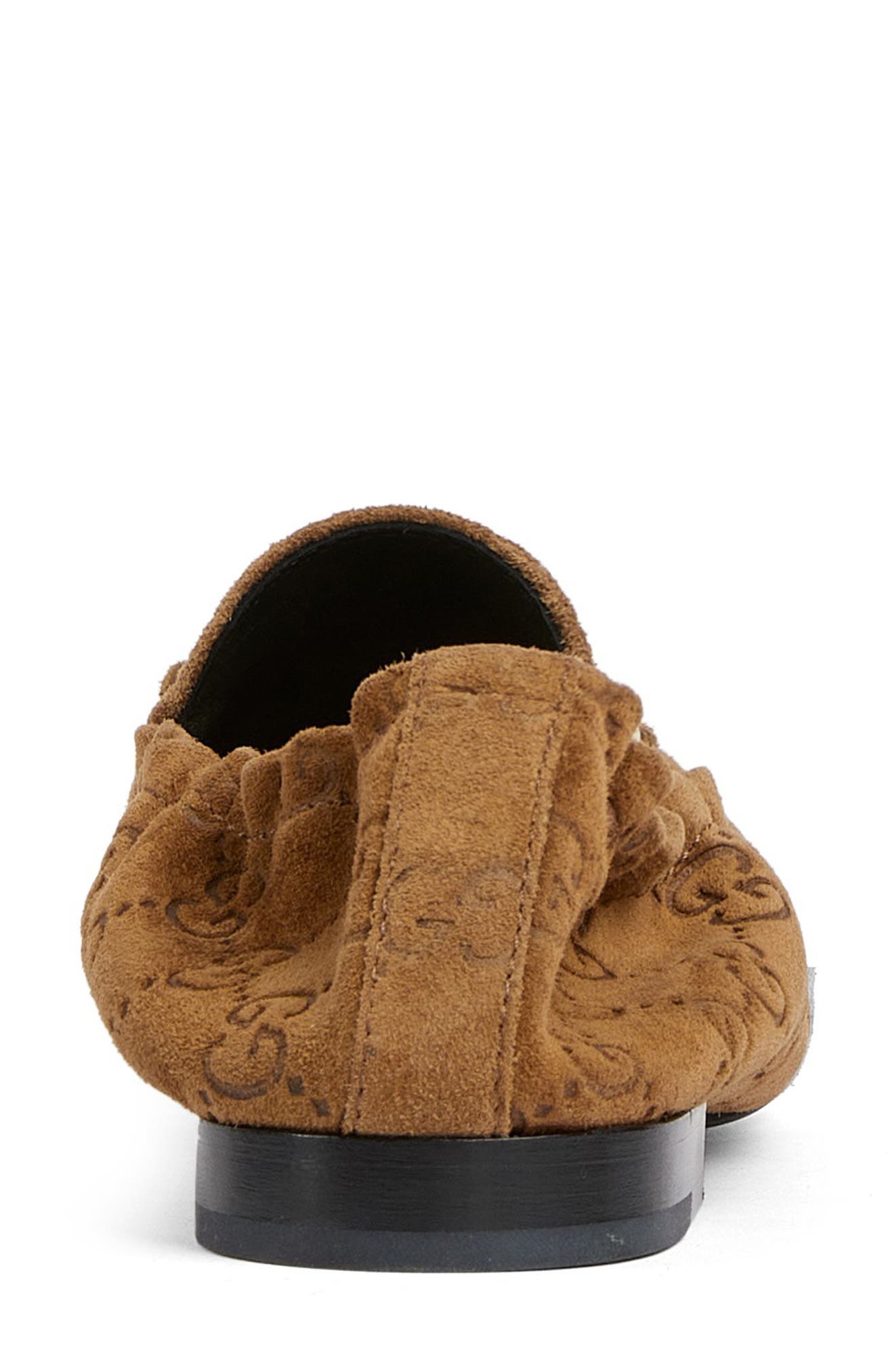 Gucci Jordaan GG Motif Bit Loafer, Alternate, color, Brown