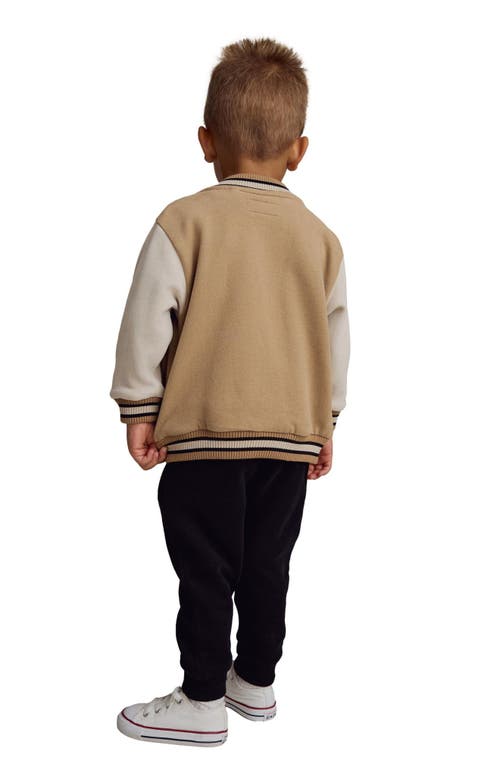 Next Kids' Varsity Jacket & Joggers Set In Khaki