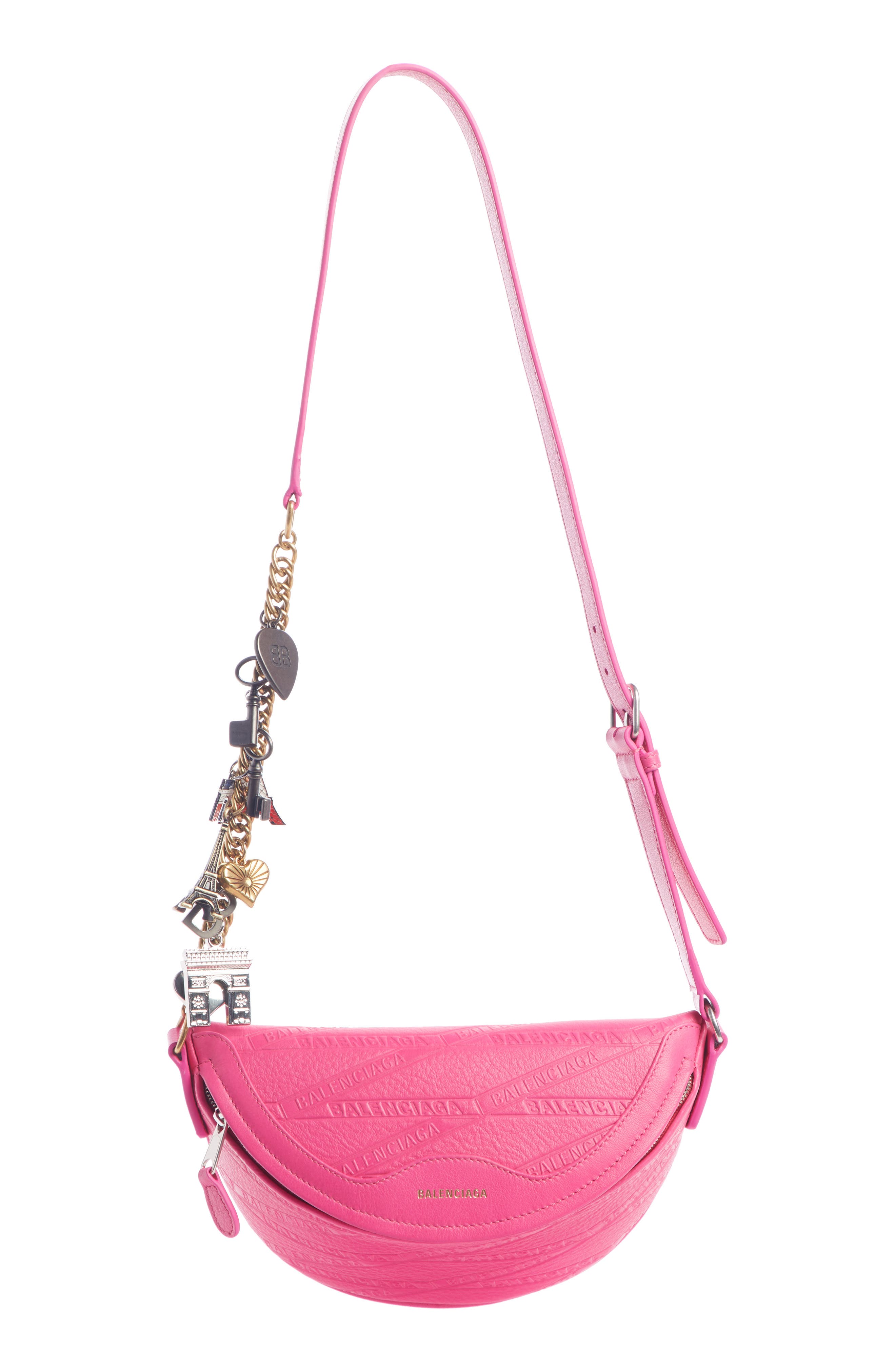 Balenciaga Extra Extra Small Souvenir Leather Belt Bag, Main, color, 