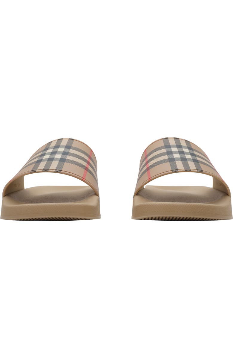 Burberry Check Slides, Alternate, color, Archive Beige
