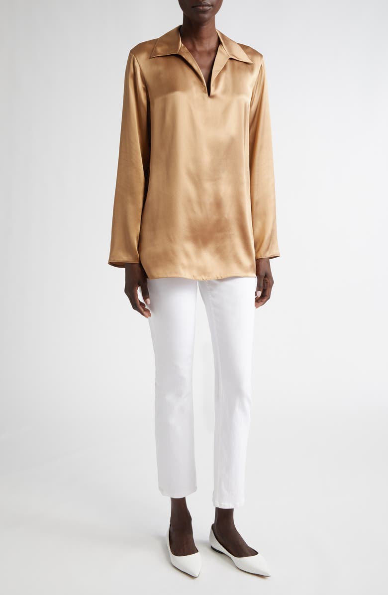 Lafayette 148 New York Reeve High Waist Straight Leg Ankle Jeans, Alternate, color, Washed Plaster