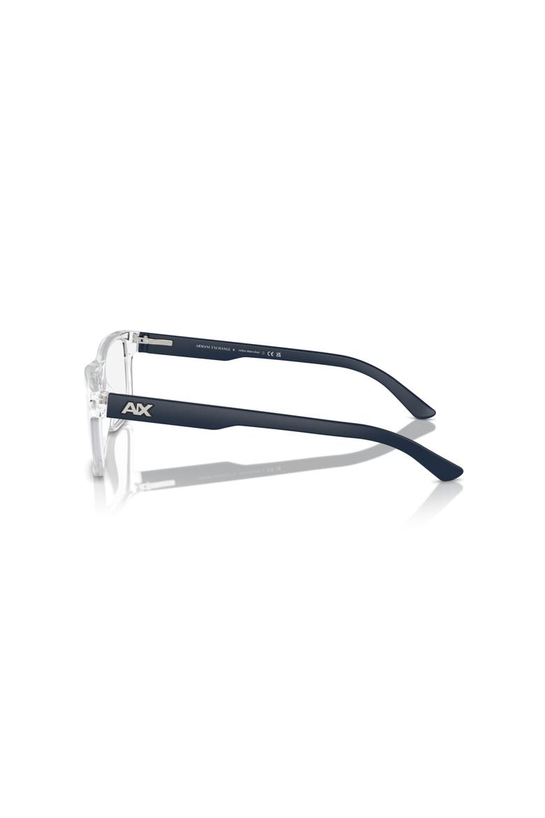 53mm Square optical glasses, Alternate, color, Transparent