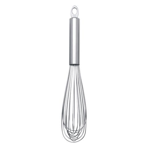 Solid Handle 8 Inch Egg Whisk, Stainless Steel